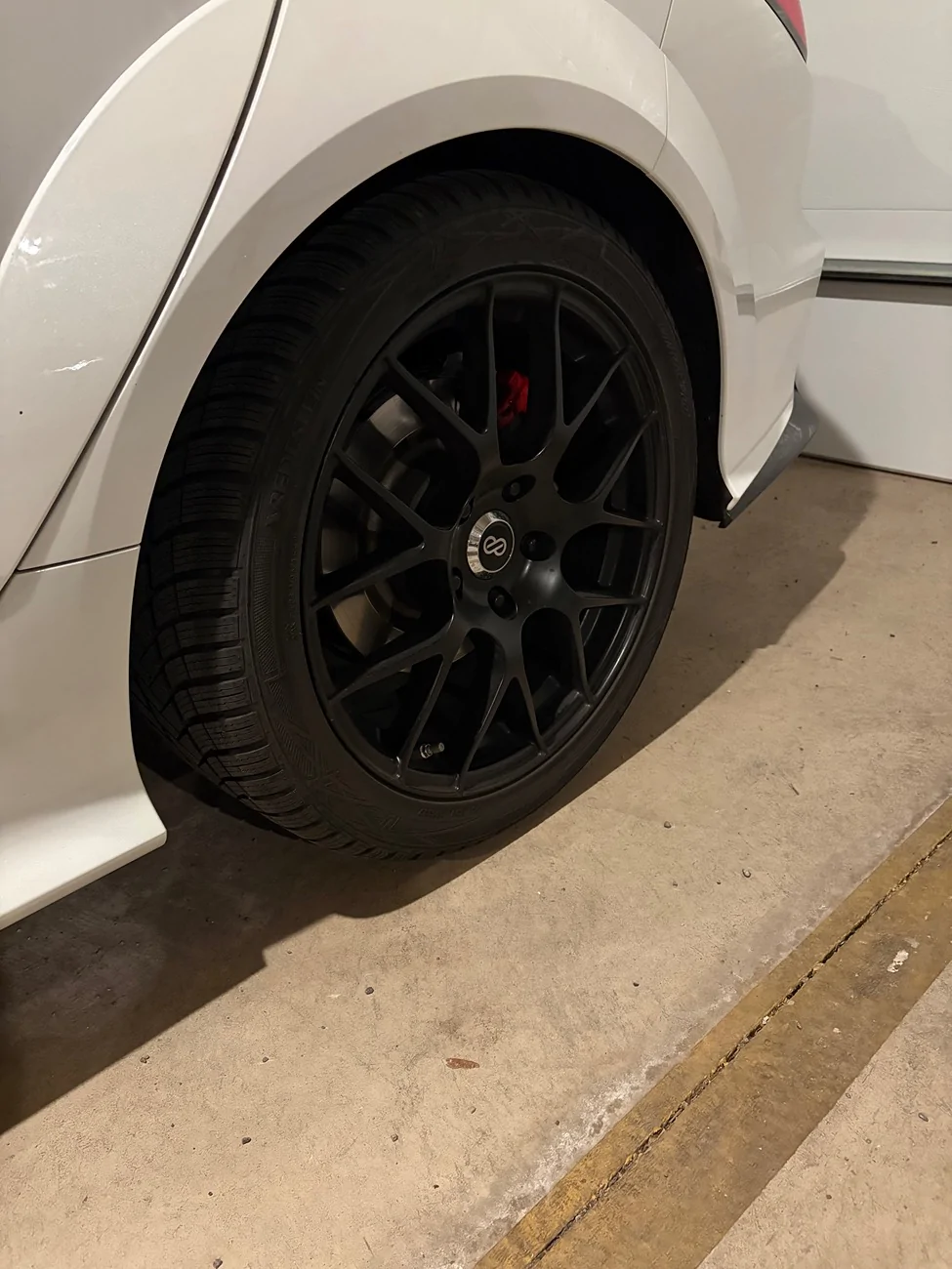 Acura Integra FS: Winter Tire/Wheels Set Up. 18x8 Enkei Tuning Raijin Blk and 235/40r-18 Vredestein Wintrac Pro+ XL. Chicago Area IMG_3753