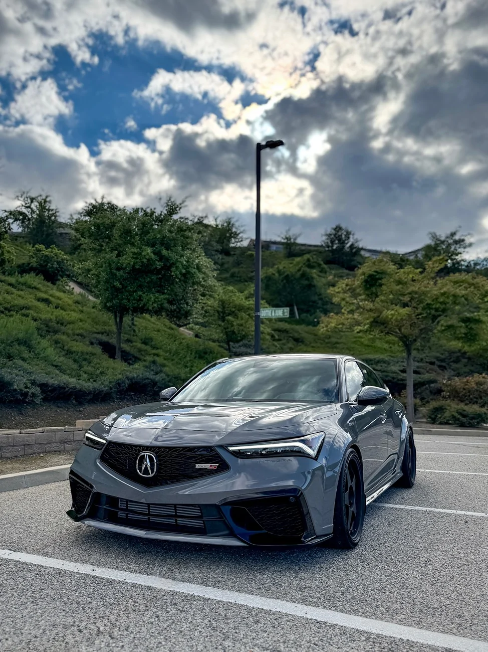 Acura Integra Finally Got the Urban Gray DE5 on Eibach Pro Kit + SW 388 19x9.5 +45 offset wheels — Very Happy! IMG_7959
