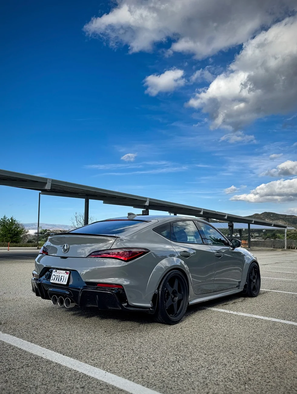 Acura Integra Finally Got the Urban Gray DE5 on Eibach Pro Kit + SW 388 19x9.5 +45 offset wheels — Very Happy! IMG_7953
