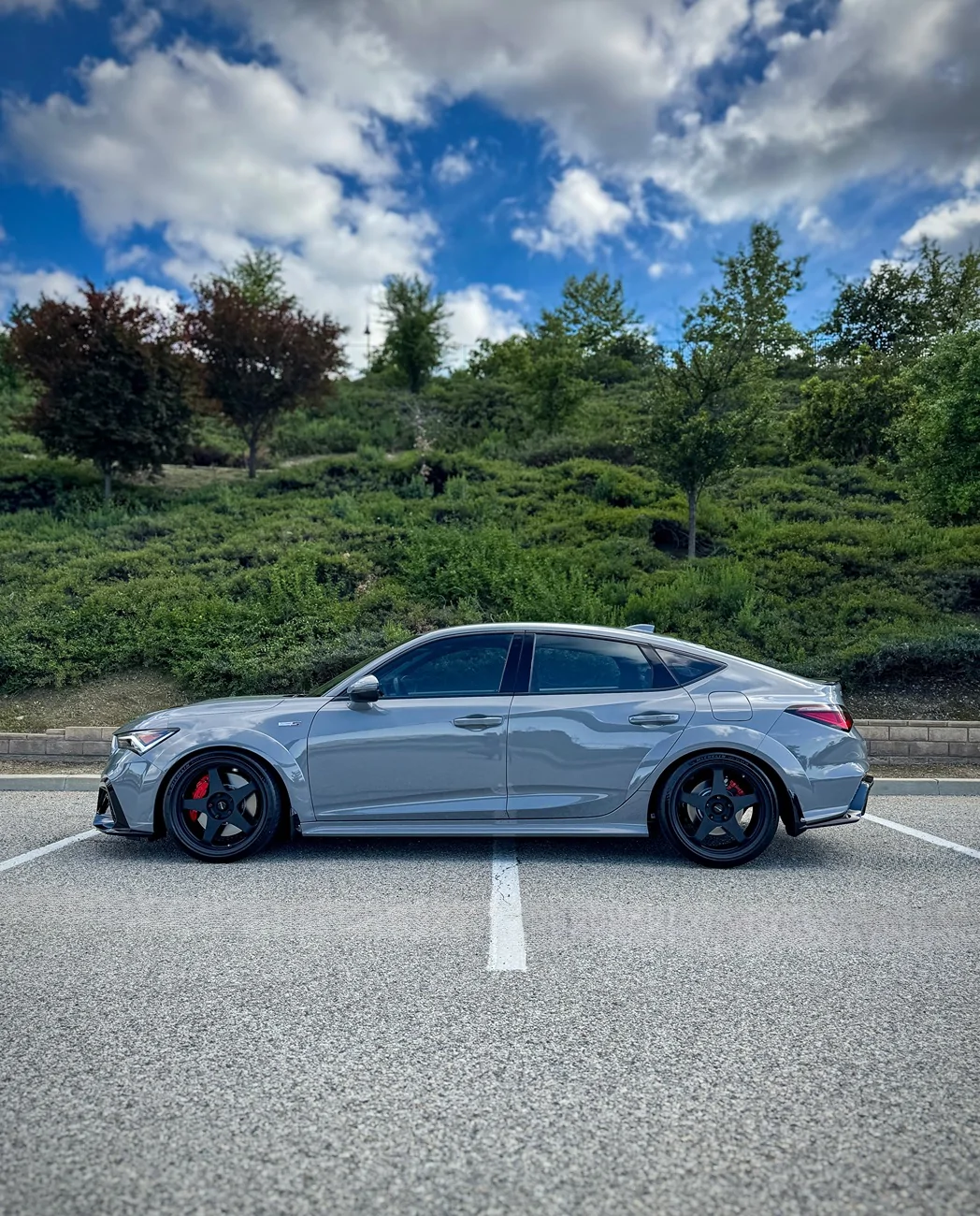Acura Integra Finally Got the Urban Gray DE5 on Eibach Pro Kit + SW 388 19x9.5 +45 offset wheels — Very Happy! IMG_7944