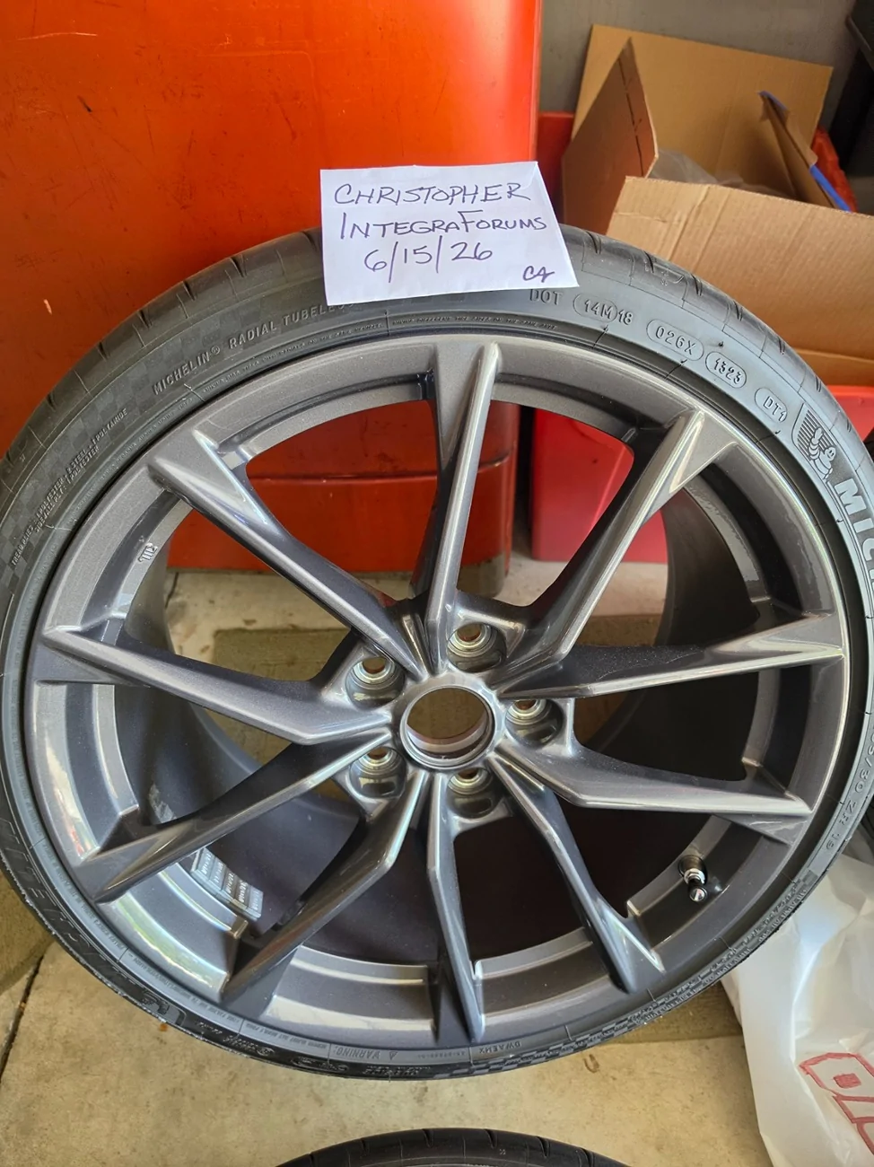 Acura Integra FS: OEM 19” Acura Integra Type S Wheels + Michelin PS4S + TPMS – Excellent Condition 003