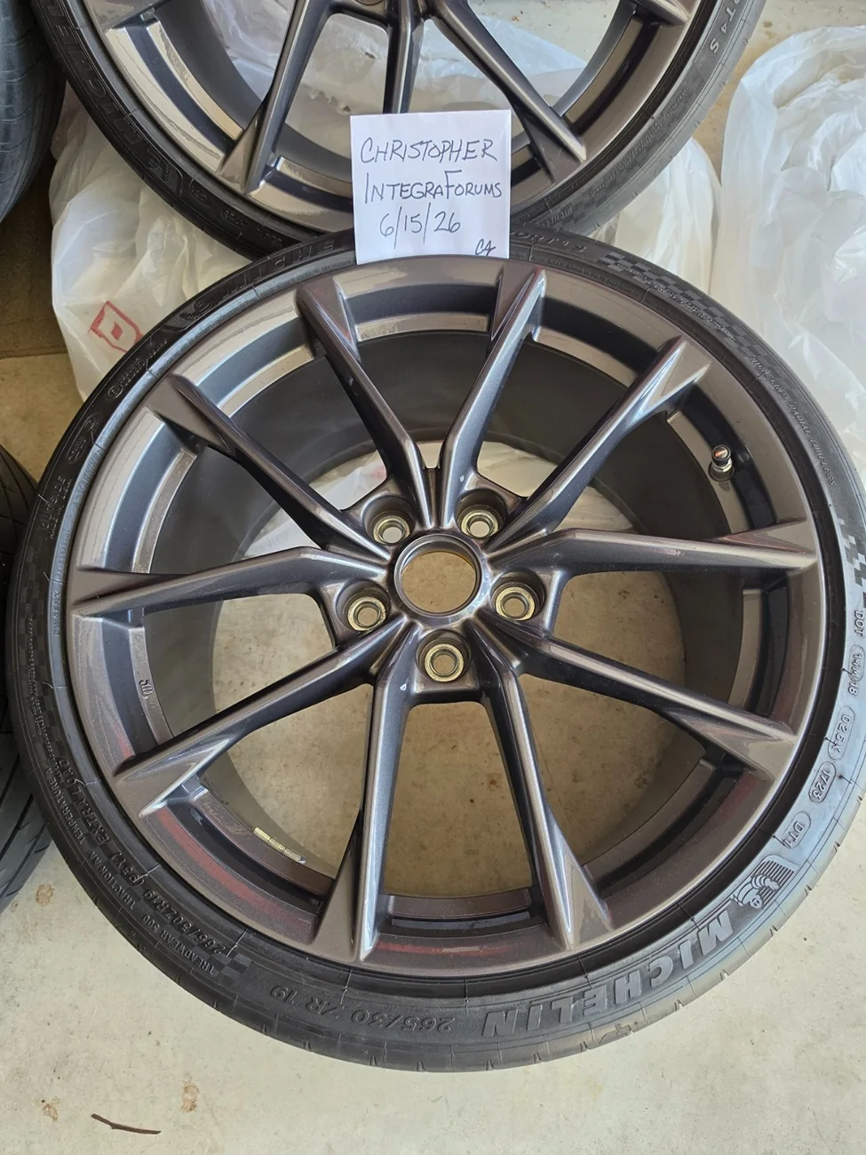 Acura Integra FS: OEM 19” Acura Integra Type S Wheels + Michelin PS4S + TPMS – Excellent Condition 004