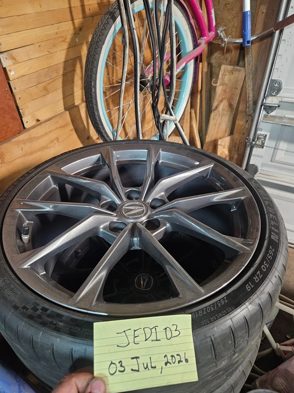Acura Integra NM FS Oem charcoal wheels an tires 6k miles 20260703_154718