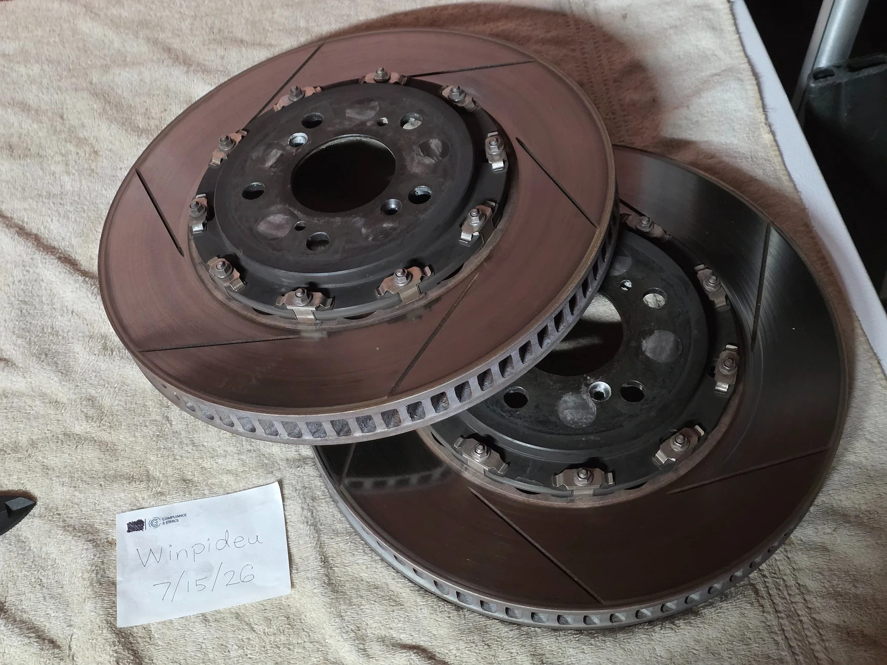 Acura Integra [FL] Paragon rotor rings, Endless Pads, Jogon V2 Front Lip 20260725_205222