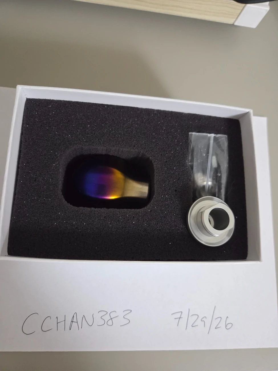 Acura Integra Billetworkz Custom Type S Titanium torched shift knob and shift boot retainer 20260729_155308