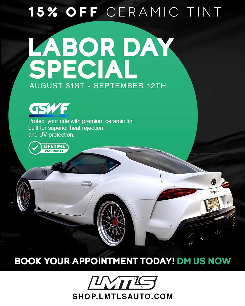 Acura Integra 15% OFF Ceramic Tint | Labor Day Special Labor-Day