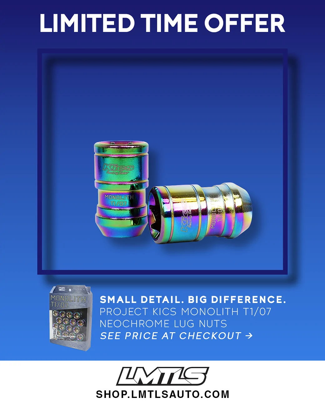 Acura Integra Project Kics Monolith T1/07 Neo Chrome Lug Nuts | Special Sale Monolith