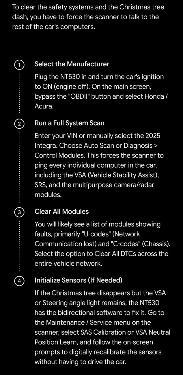 Acura Integra Cannot clear parking assist and brake assist warnings! Screenshot_20260912_085327_Googl