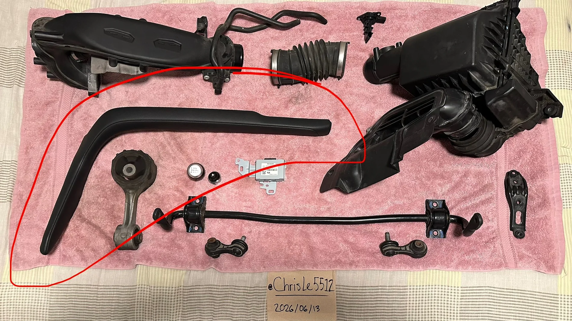 Acura Integra FOR SALE: Passenger Leather Dash Trim (Black) IMG_0701