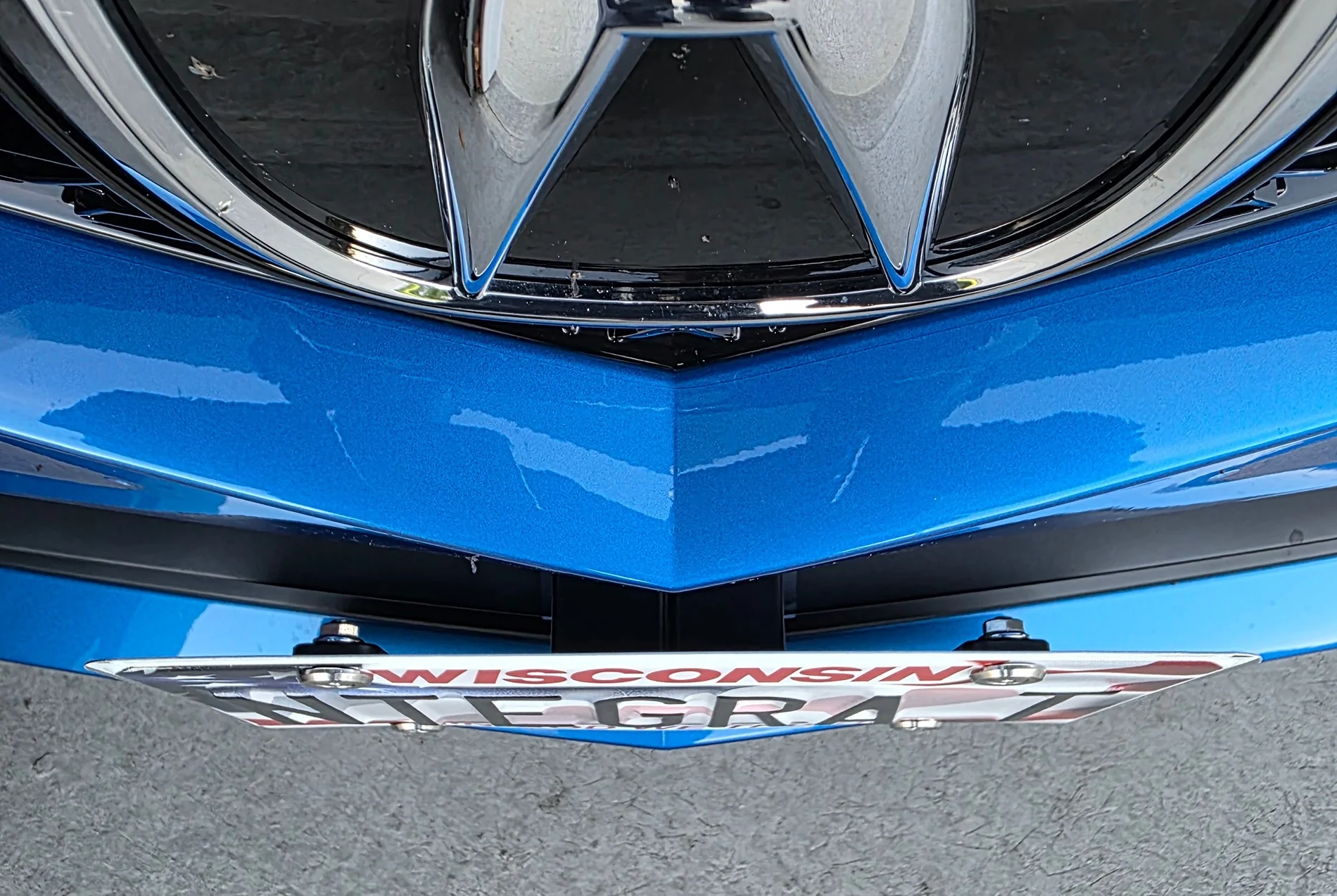 Acura Integra ITS Front license plate relocation 20261004_180153