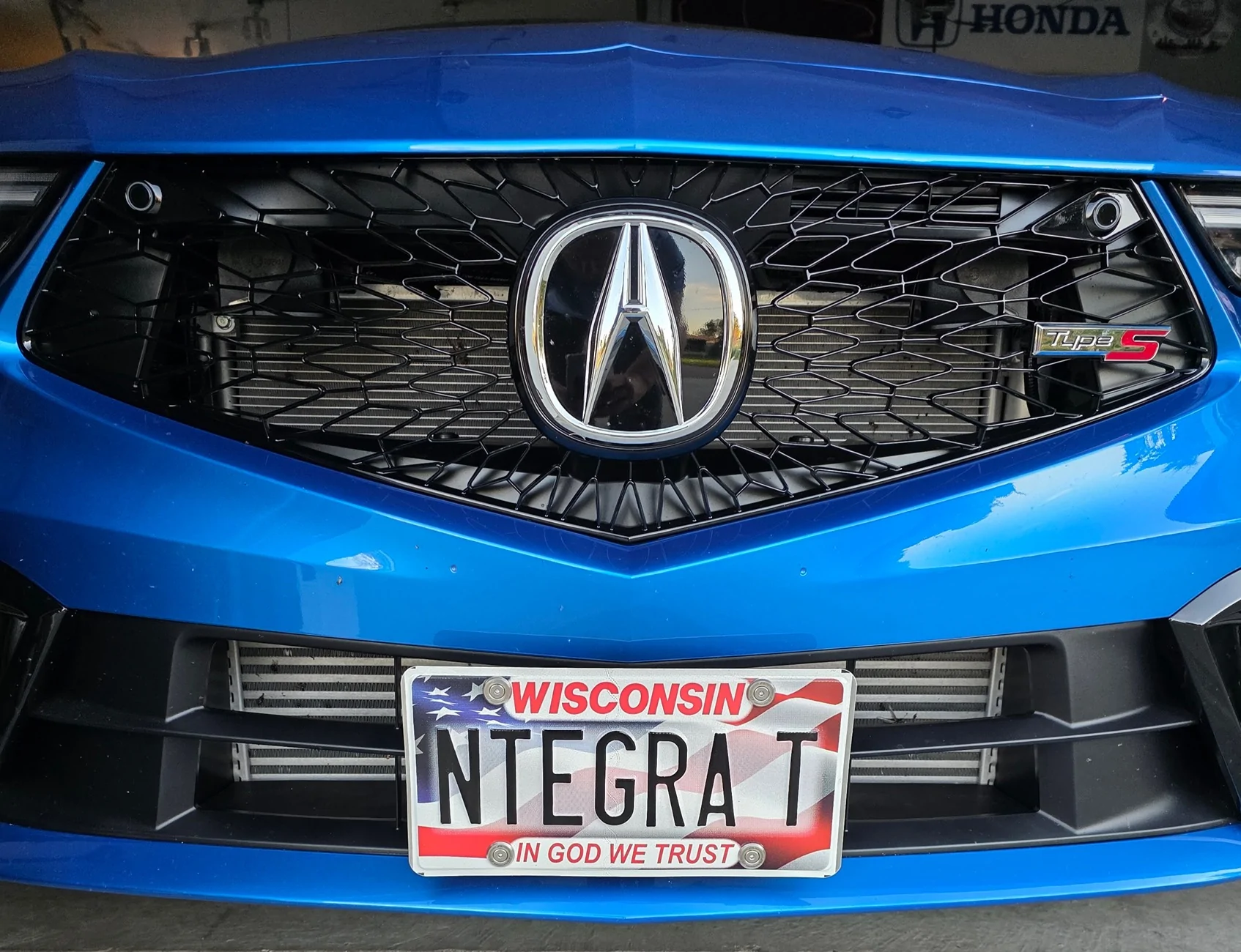 Acura Integra ITS Front license plate relocation 20261004_180144
