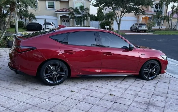 Factory OEM Accessories Installed on Performance Red Pearl 2023 Integra