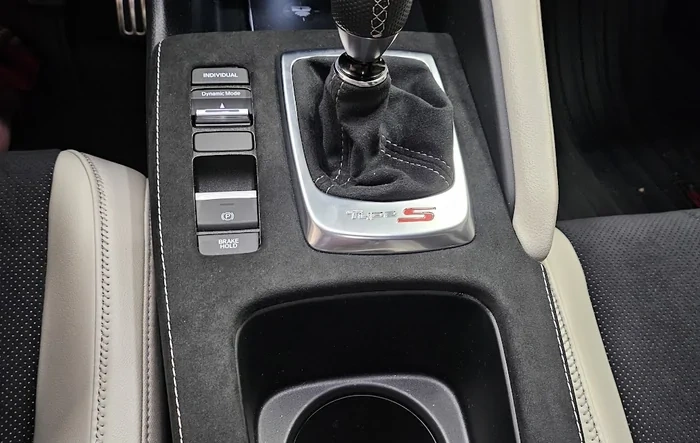 Alcantara Center Console with Stitching