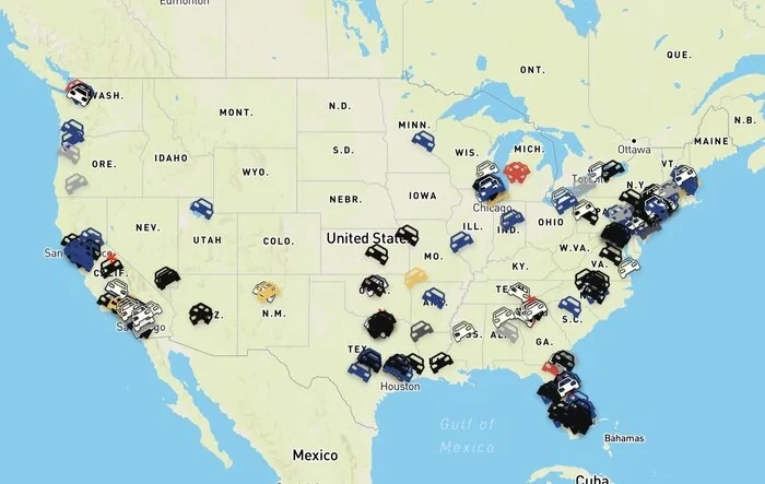 Integra Type S locator finder map / crowd-sourced markups