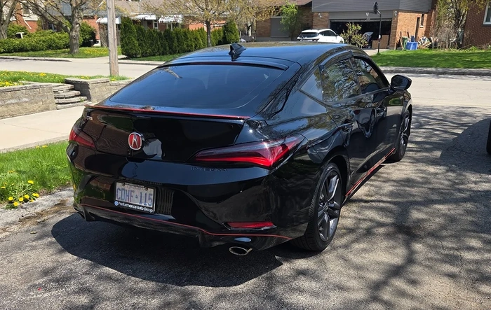Vinyl pin striping applied