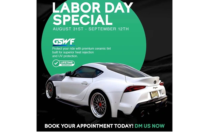 15% OFF Ceramic Tint | Labor Day Special